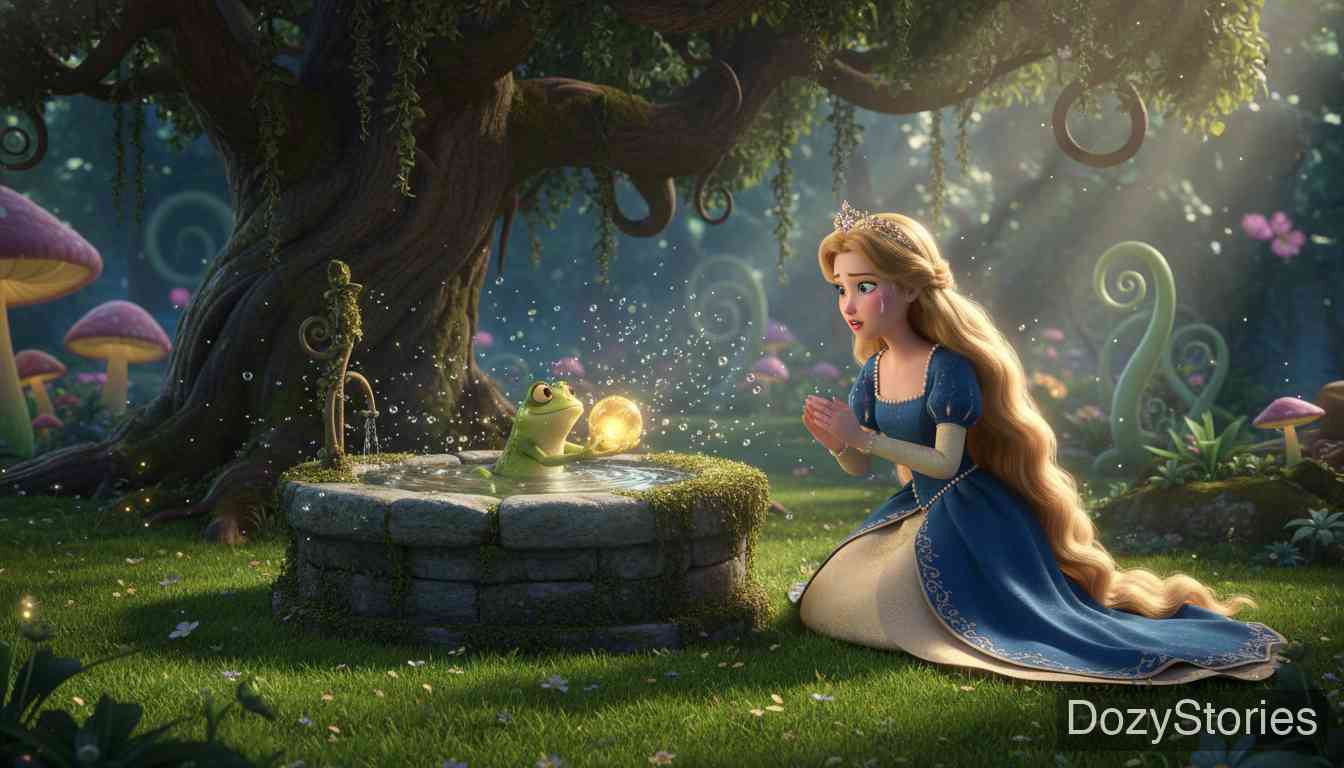 青蛙王子 - 格林兄弟 - 童话故事插画