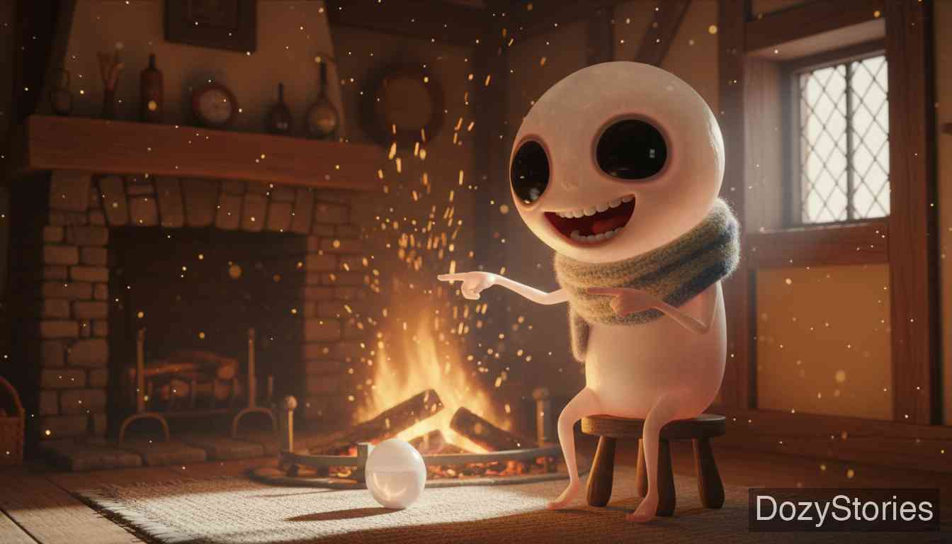 换生灵 - 妇人照做了，换生灵看到蛋壳烧水不禁大笑起来。 - 场景插画 4