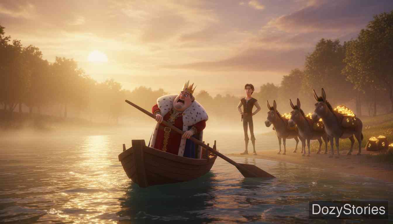 魔鬼的三根金头发 - 智取金头发并揭晓答案，贪心的国王最终自食其果。 - 场景插画 5