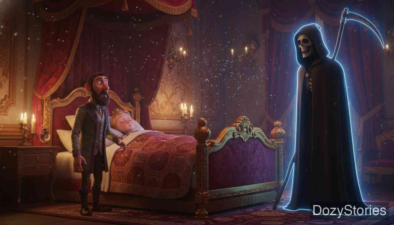 教父 - 那人凭借神水成为名医,多次治愈国王的孩子,直到死神站在了脚头。 - 场景插画 2