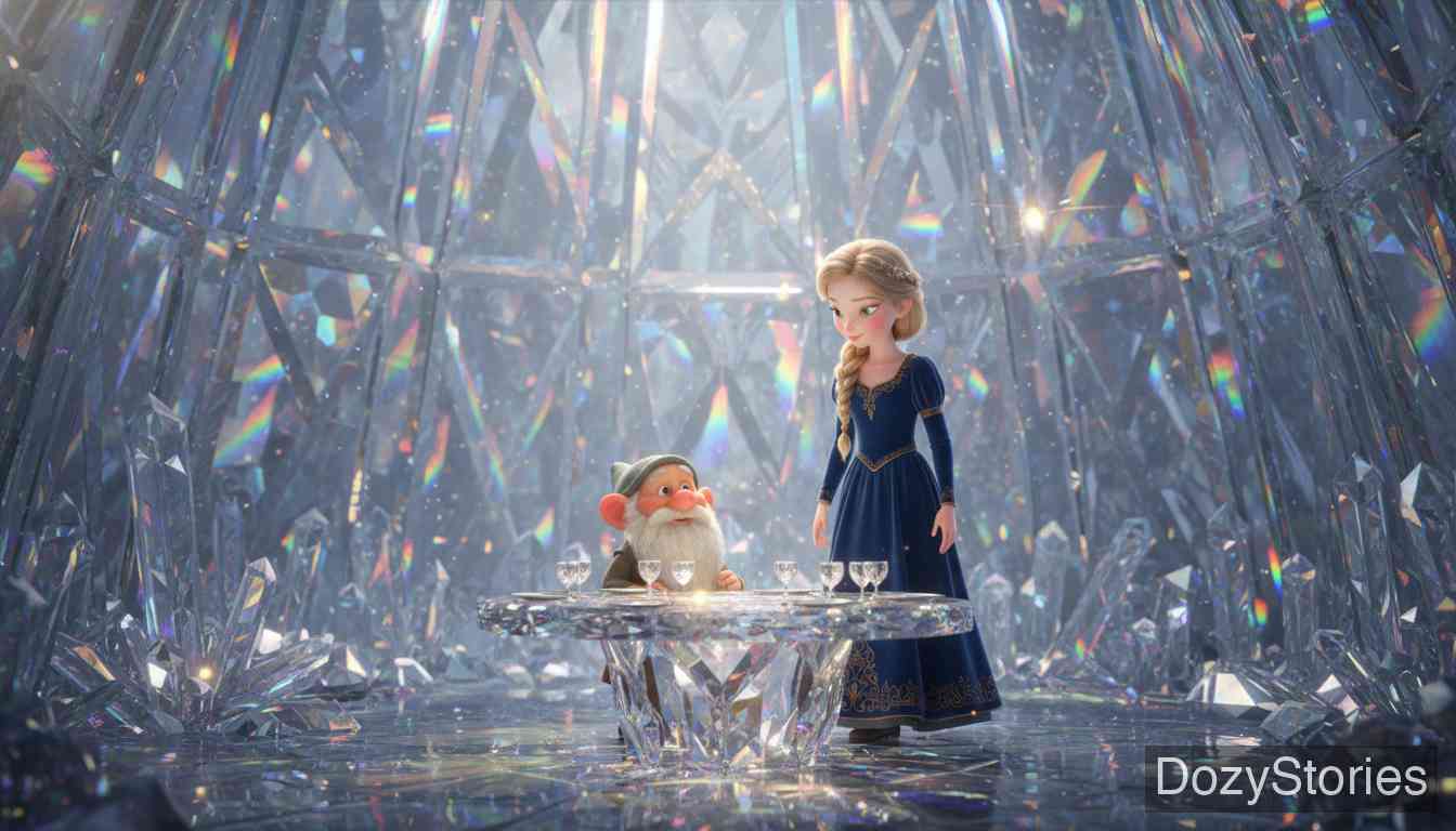 七只乌鸦 - 为了打开玻璃山的大门,少女毅然切下了自己的小手指作为钥匙。 - 场景插画 4