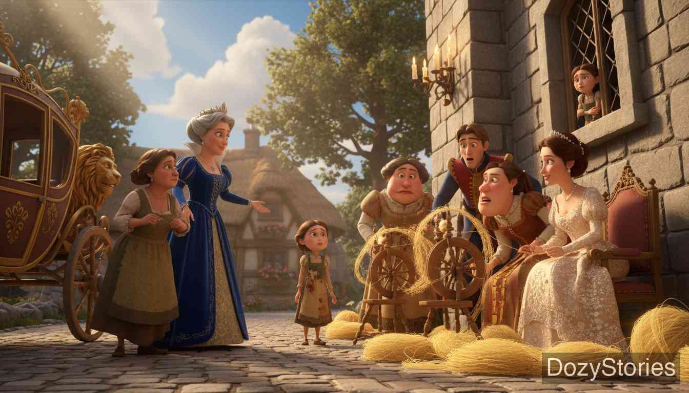 三个纺纱女 - 格林兄弟 - 童话故事插画