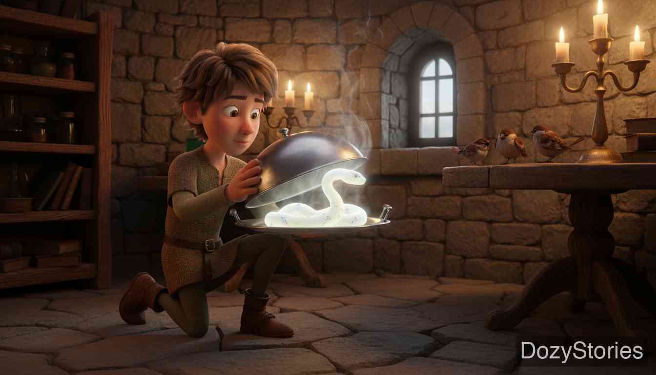 白蛇 - 格林兄弟 - 童话故事插画